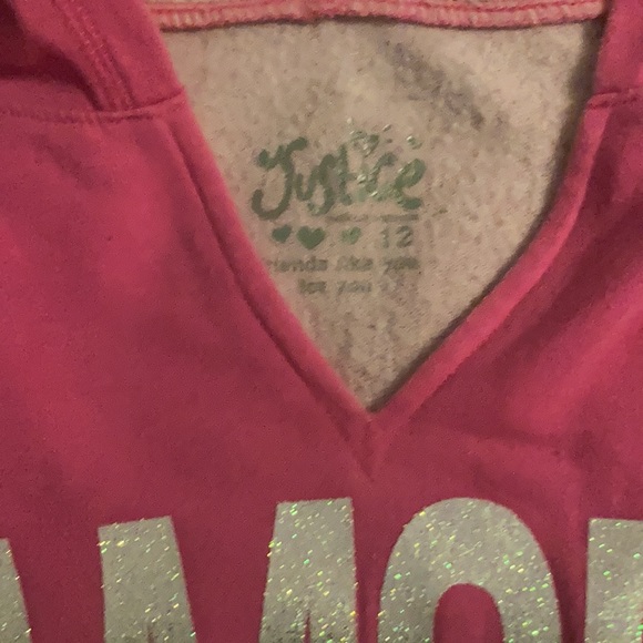 Justice girls hoodie (trendy Barbie pink colour) - Picture 2 of 2